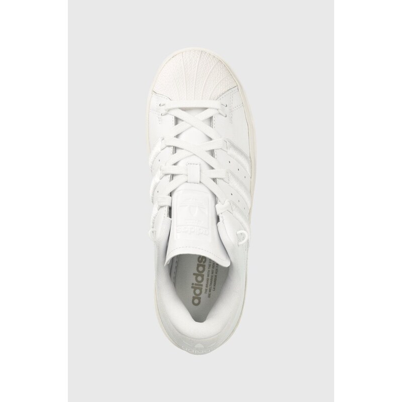 Kožené sneakers boty adidas Originals Superstar Bonega bílá barva