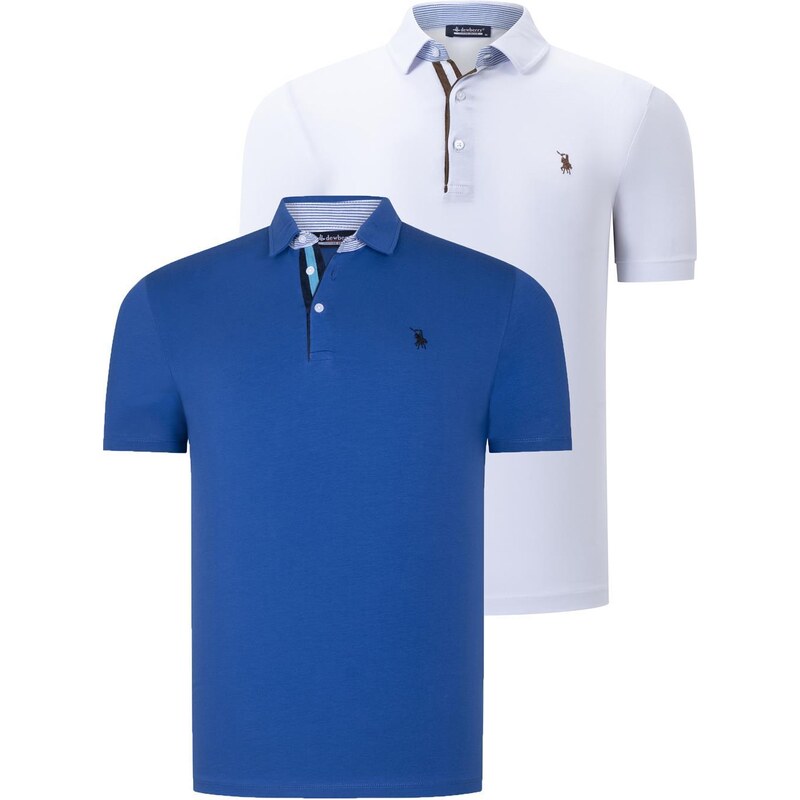 DUAL SET T8582 DEWBERRY MENS T-SHIRT-WHITE-SAKS