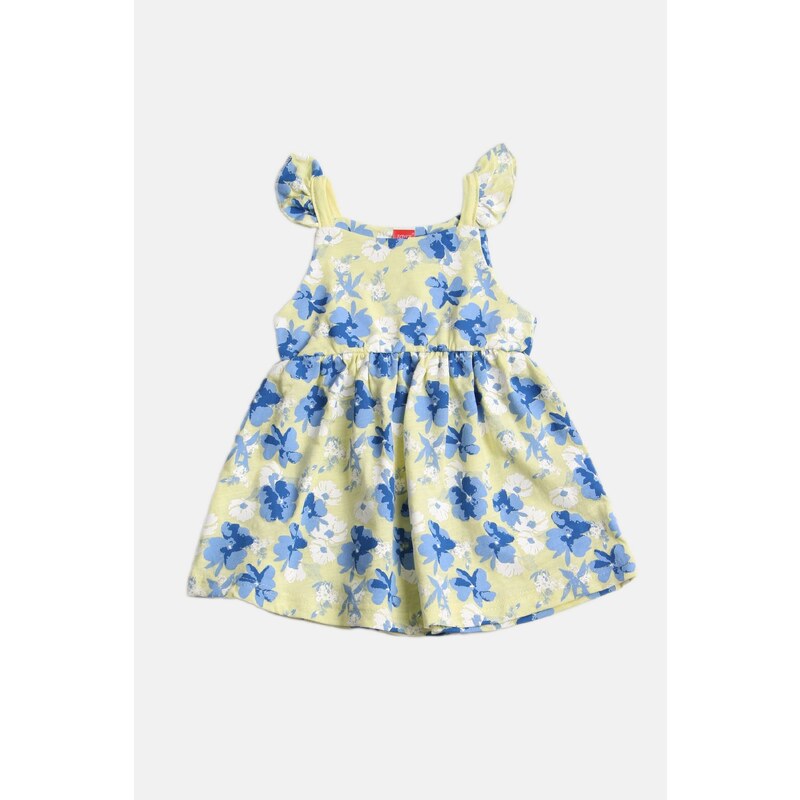 JOYCE Dívčí letní šaty na ramínka "WATERCOLOR"/Žlutá