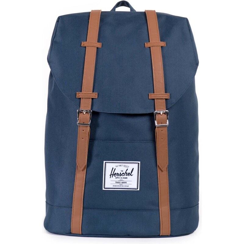 Herschel Retreat - Navy/Tan Synthetic Leather 19,5l