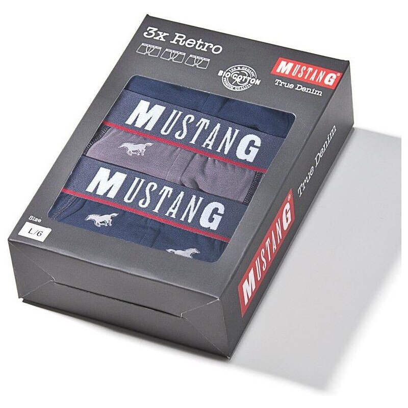 Boxerky Mustang 4186 retro 3 pack