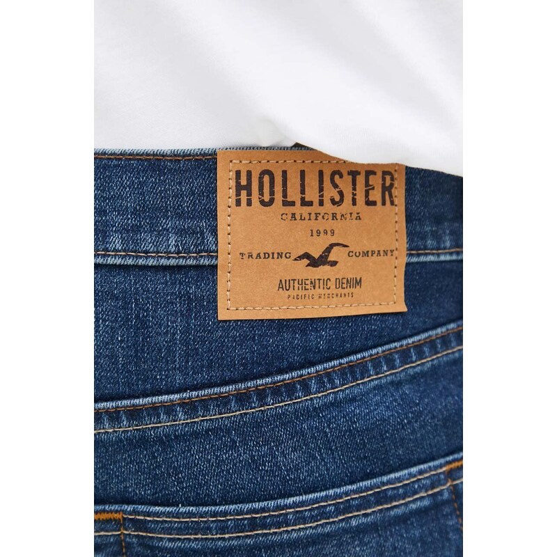 Džínové šortky Hollister Co. pánské, tmavomodrá barva