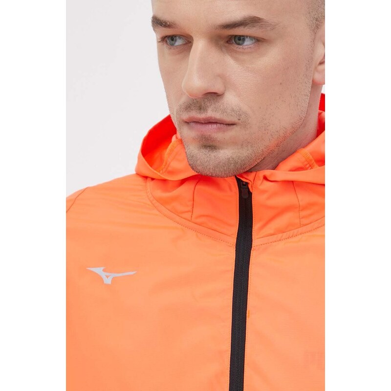 Běžecká bunda Mizuno Alpha oranžová barva