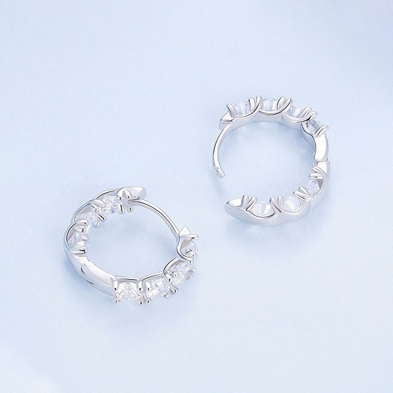 GRACE Silver Jewellery Stříbrné náušnice se zirkony Celina - stříbro 925/1000