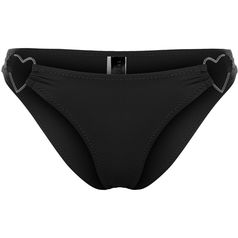 Trendyol Black Příslušenství Regular Bikini Bottom