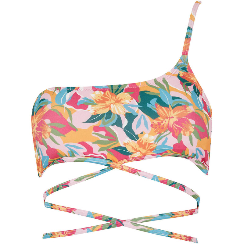 DEFACTO Regular Fit One Shoulder Floral Print Bikini Top 107060696