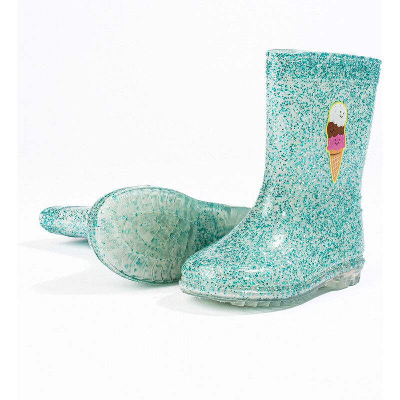 Glitter high boots girls Shelvt mint