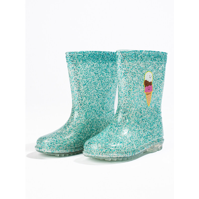 Glitter high boots girls Shelvt mint