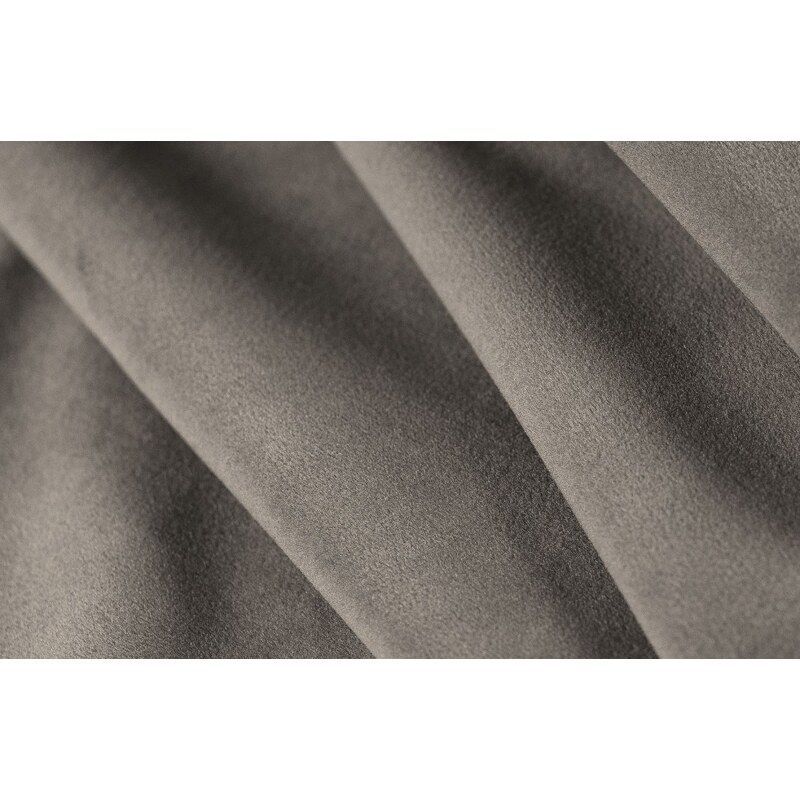 Světle šedá sametová trojmístná pohovka MICADONI Jodie 262 cm, levá