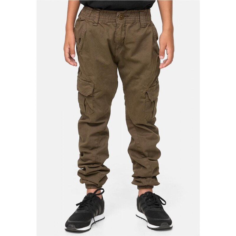 URBAN CLASSICS Boys Cargo Jogging Pants - olive