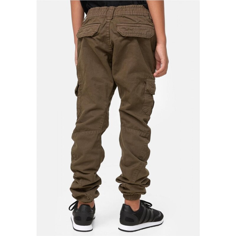 URBAN CLASSICS Boys Cargo Jogging Pants - olive