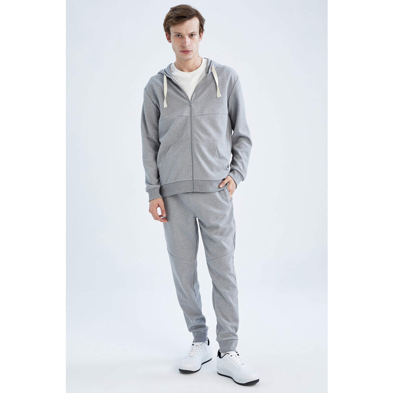 DEFACTO Slim Fit Rib Hem Fleece Pocket Sweatpants