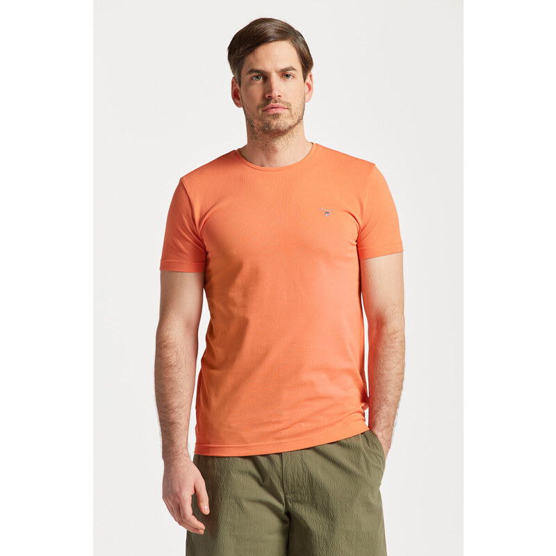 TRIČKO GANT SLIM PIQUE SS T-SHIRT oranžová S