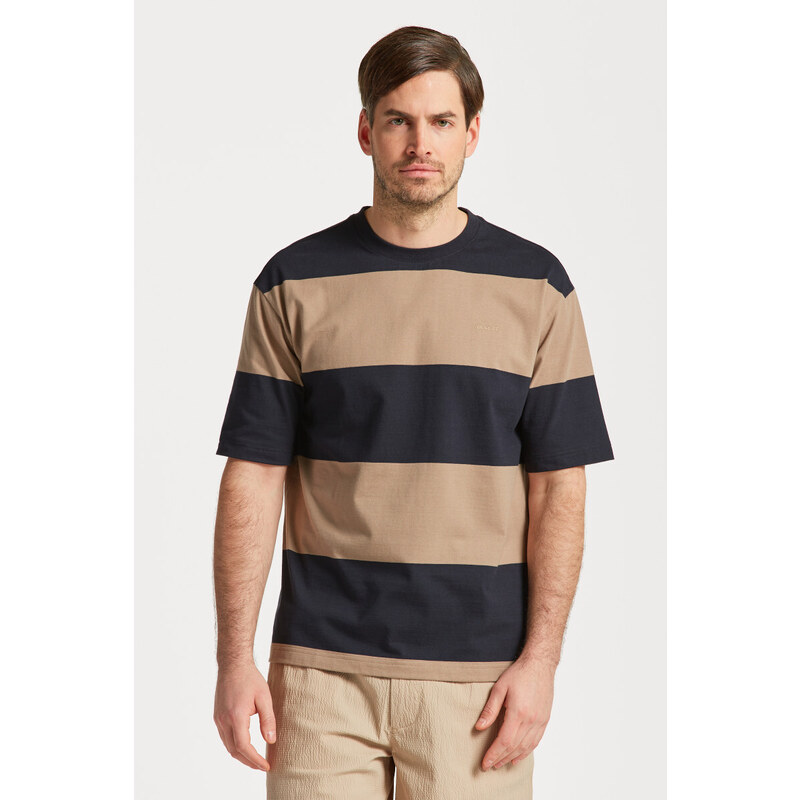 TRIČKO GANT BLOCK STRIPE T-SHIRT černá S