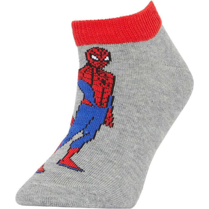 DEFACTO Boy Marvel Spiderman Licensed Cotton 3 Pack Short Socks