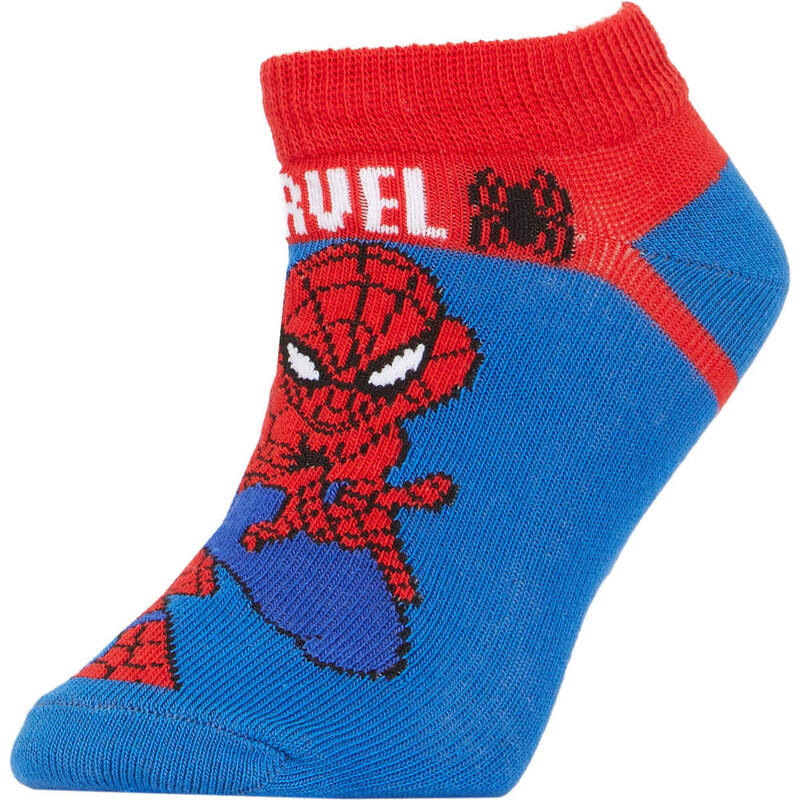 DEFACTO Boy Marvel Spiderman Licensed Cotton 3 Pack Short Socks