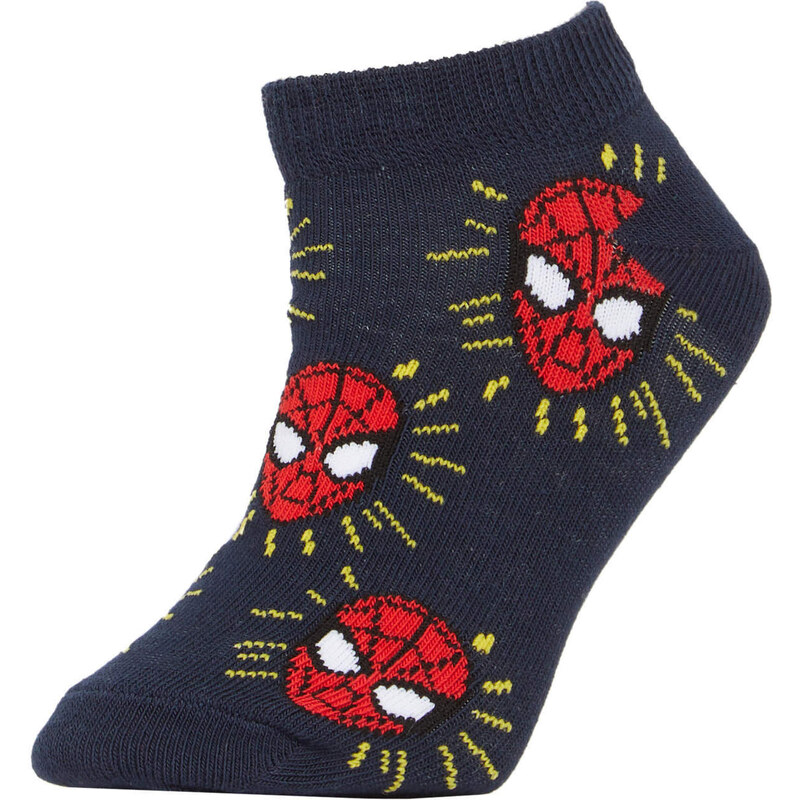 DEFACTO Boy Marvel Spiderman Licensed Cotton 3 Pack Short Socks