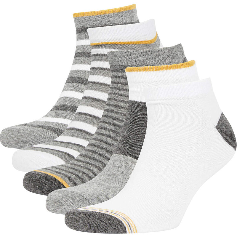 DEFACTO Men's Cotton 5-Pack Short Socks