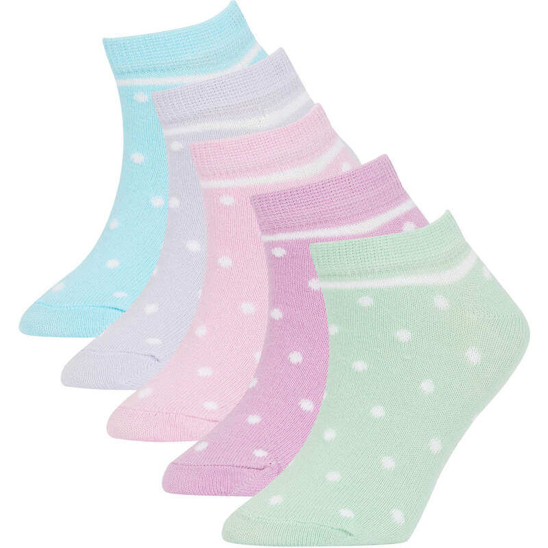 DEFACTO Girls 5 Pack Cotton Booties Socks