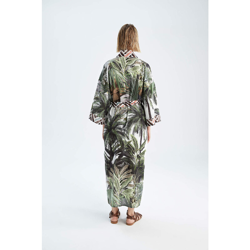 DEFACTO Regular Fit Floral Organic Cotton Beachwear