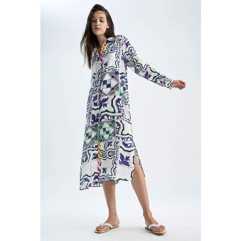 DEFACTO Regular Fit Printed Organic 2 Thread Beachwear