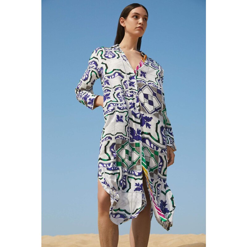 DEFACTO Regular Fit Printed Organic 2 Thread Beachwear