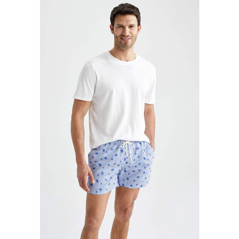 DEFACTO Short Length Crab Pattern Swimming Shorts