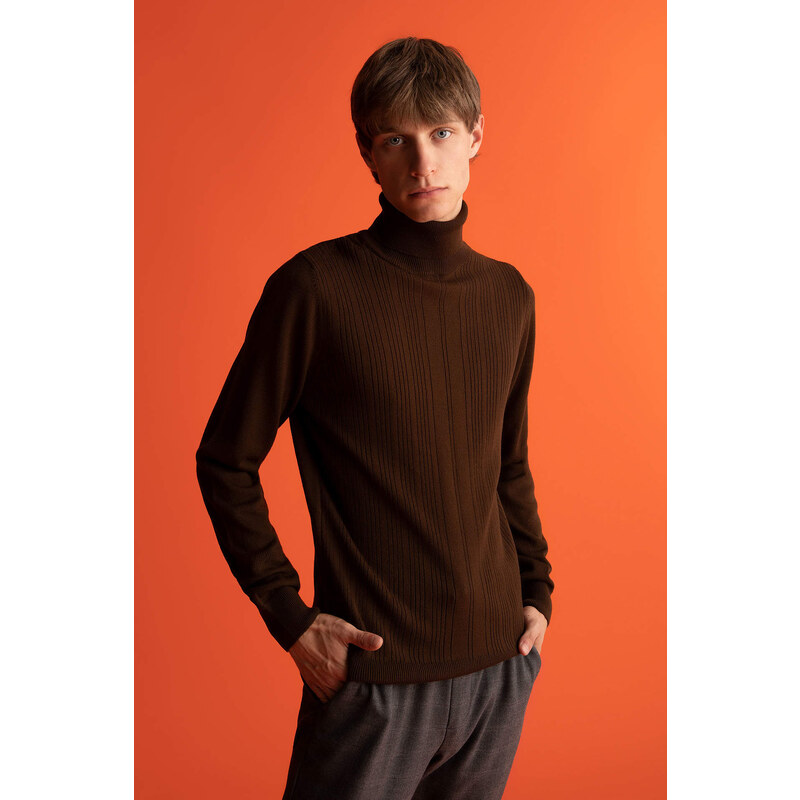 DEFACTO Slim Fit Turtleneck Pullover