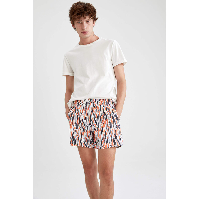 DEFACTO Patterned Tie Waist Swimming Shorts