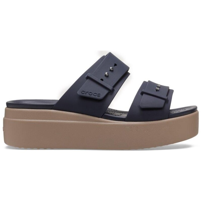 Sandály Crocs Brooklyn Buckle Low Wedge - Deep Navy