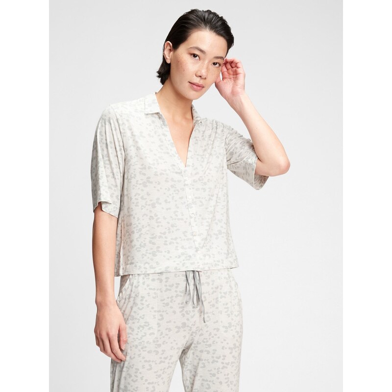 GAP Košile na spaní truesleep button-front top in modal - Dámské