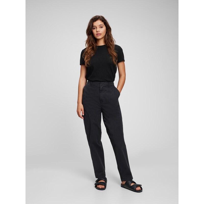 GAP Kalhoty straight khaki Washwell - Dámské 107260011