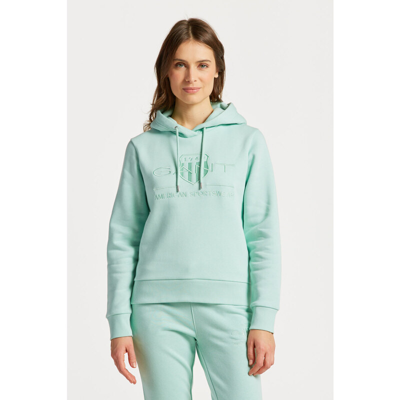 MIKINA GANT REG TONAL SHIELD HOODIE zelená XS