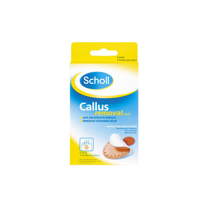 Scholl Polštářky na odstranění tvrdé kůže (Callus Removal Pads) 4 + 4 ks