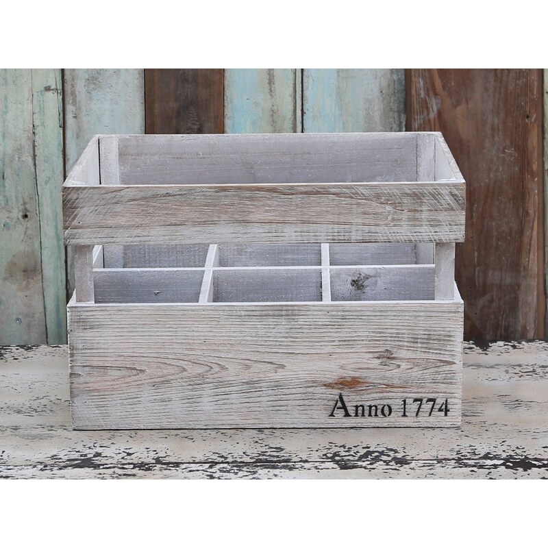 Chic Antique Dřevěný box s přihrádkami Anno