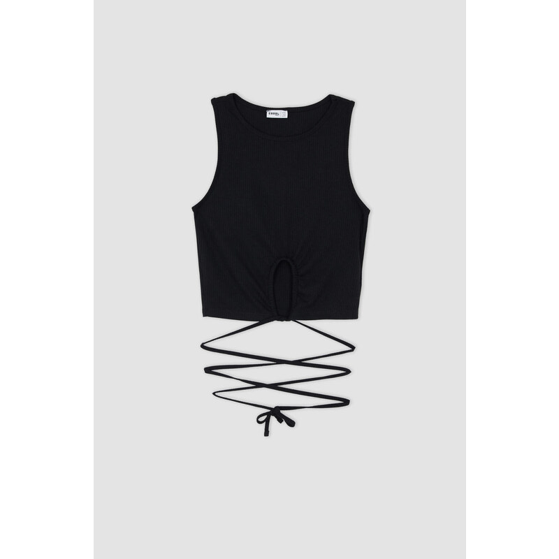 DEFACTO Slim Fit Camisole Crew Neck Athlete