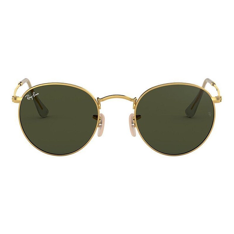 Sluneční brýle Ray-Ban ROUND METAL pánské, zlatá barva, 0RB3447