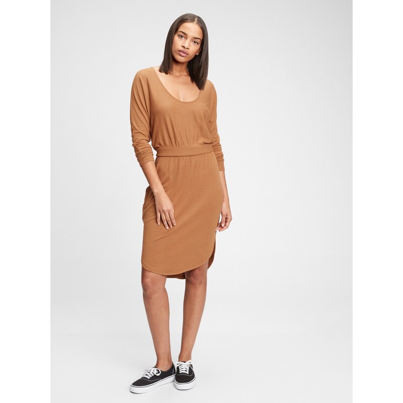 GAP Šaty softspun banded waist dress - Dámské