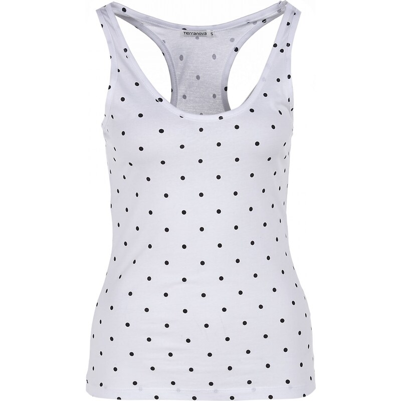 Terranova Polka dot racer back top