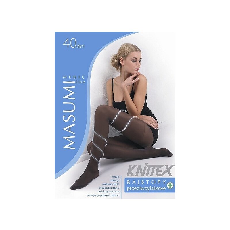 Stahovací silonky Knittex Masumi 40 den Černá 85882599