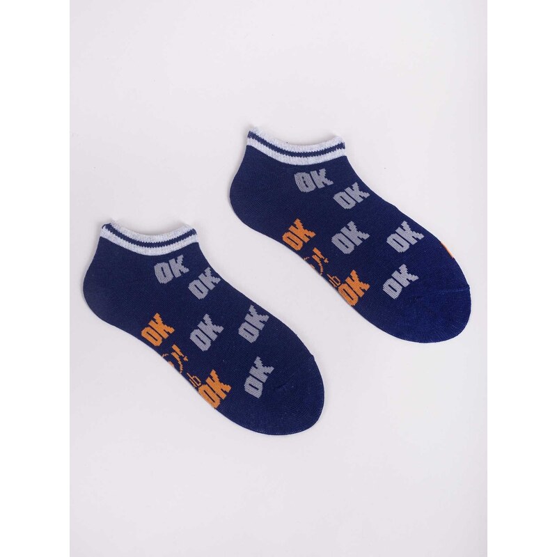 Yoclub Kids's Boys' Ankle Cotton Socks Patterns Colours 6-Pack SKS-0008C-AA00-004