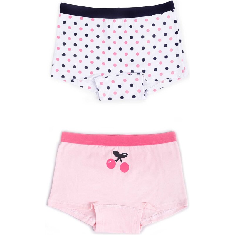 Yoclub Kids's Cotton Girls' Boxer Briefs Underwear 2-Pack BMA-0002G-AA30