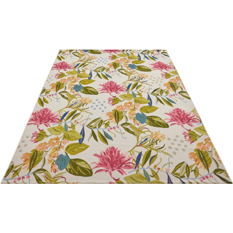 Hanse Home Collection koberce Kusový koberec Flair 105613 Flowers and Leaves Multicolored – na ven i na doma - 80x165 cm