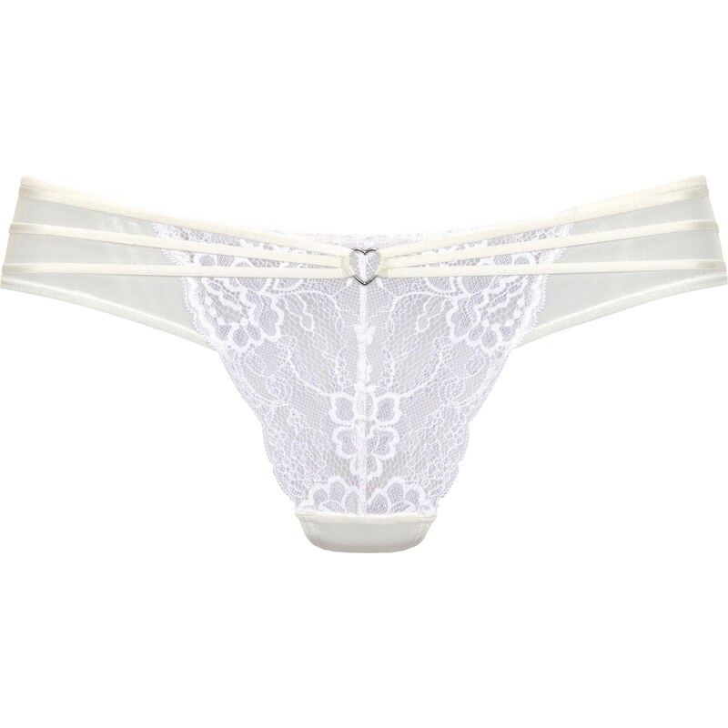LASCANA Tanga krémová / bílá 98148343
