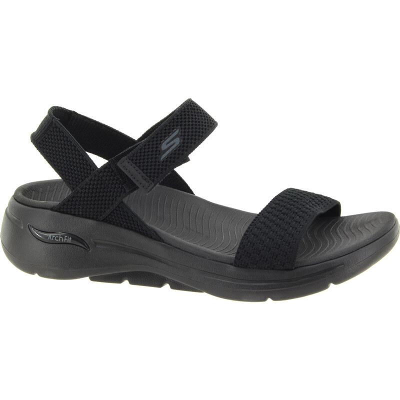 SKECHERS Dámské černé textilní sandály 140264-BBK-855