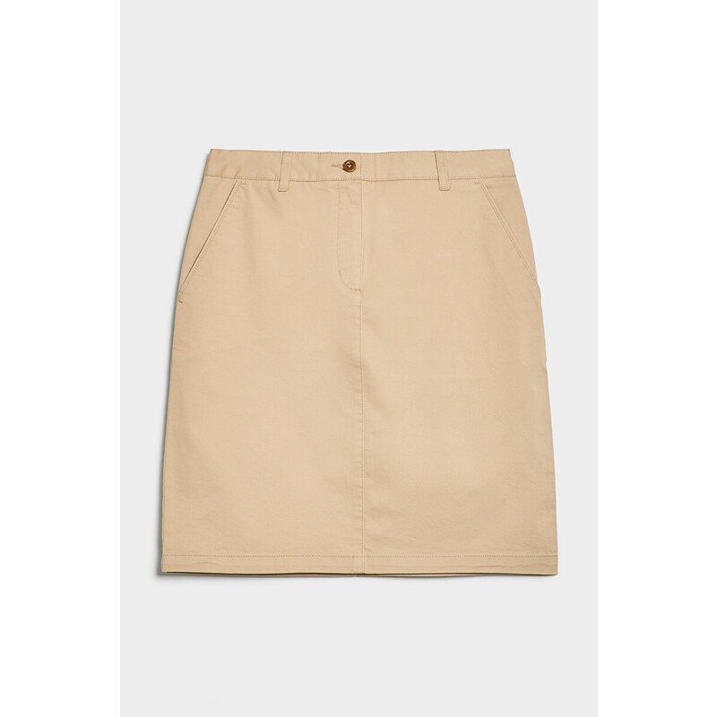 SUKNĚ GANT SLIM CLASSIC CHINO SKIRT hnědá 34