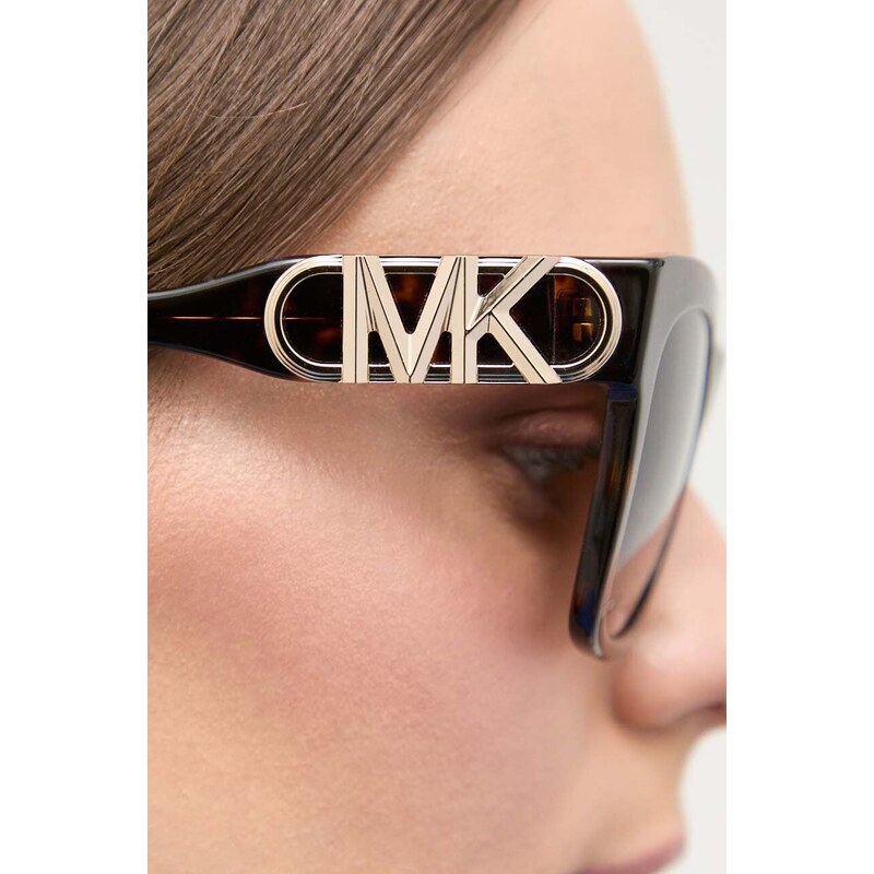 Sluneční brýle Michael Kors EMPIRE SQUARE dámské, hnědá barva, 0MK2182U
