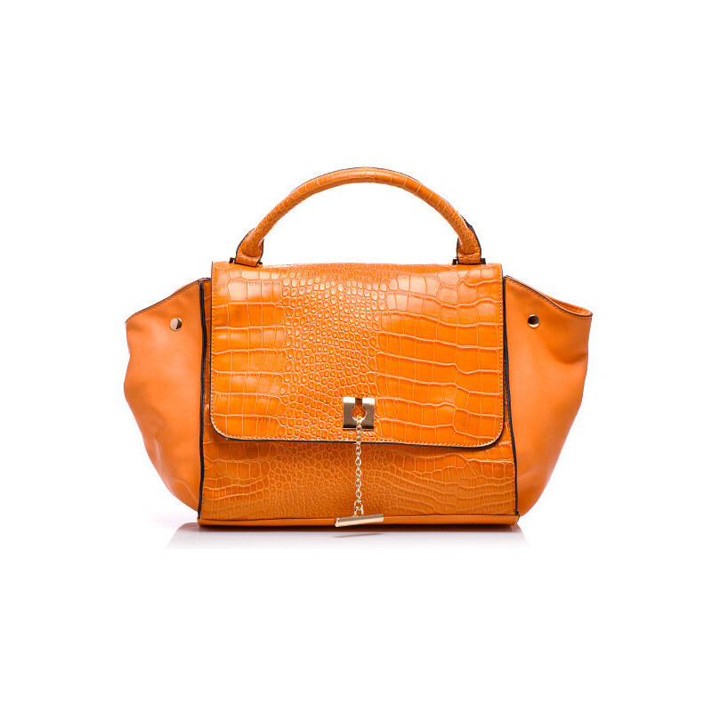 VICES Klasická oranžová kabelka se zvířecím vzorem, vel. univerzální