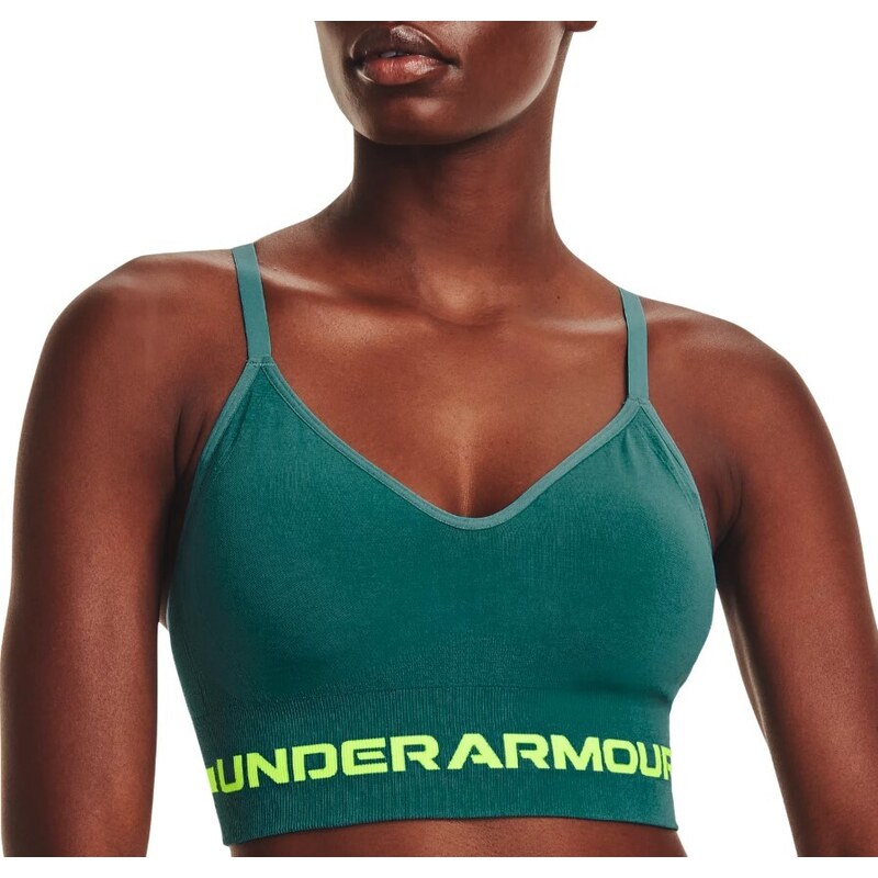 Under Armour Podprsenka UA Seamless Low Long Bra-GRN dámské 115642829