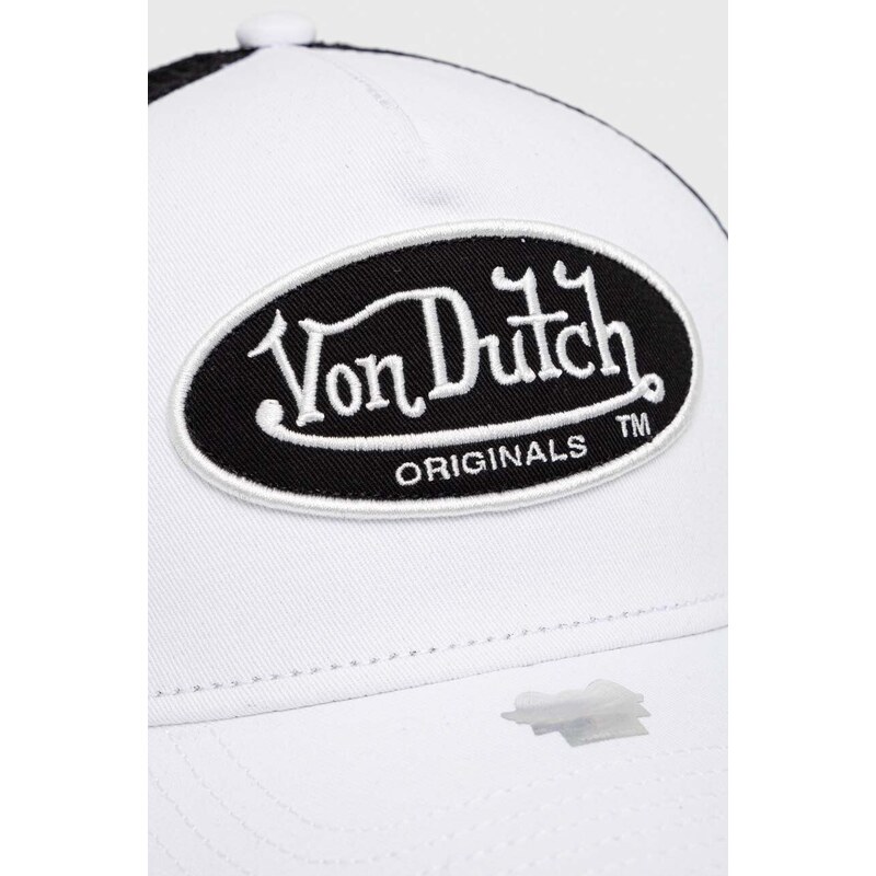 Kšiltovka Von Dutch bílá barva, s aplikací